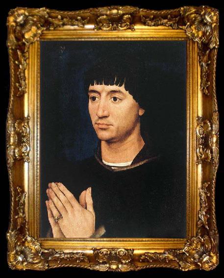 framed  Rogier van der Weyden Portrait Diptych of Jean de Gros, ta009-2
